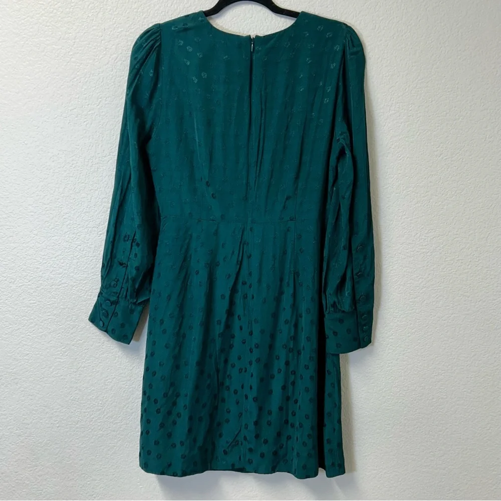J Crew Green Shift Dress in Jacquard Floral‎ Women’s Size 8